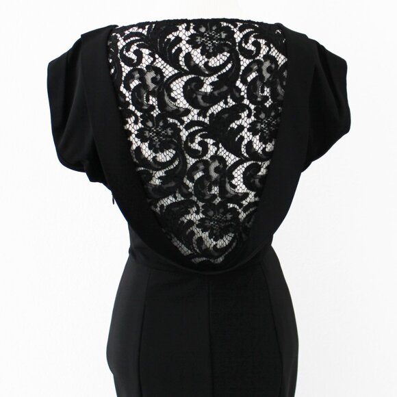 NEW & Authentic Burberry London Lace Back Blouson Classic Black Dress, Size US 2 - Picture 10 of 16